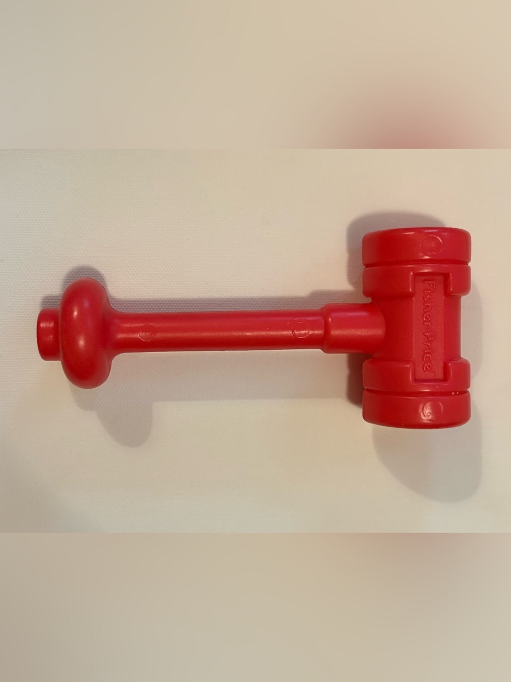 Fisher Price Vtg Tap N Turn Workbench Hammer Replacement Mallet Orange Red 1986